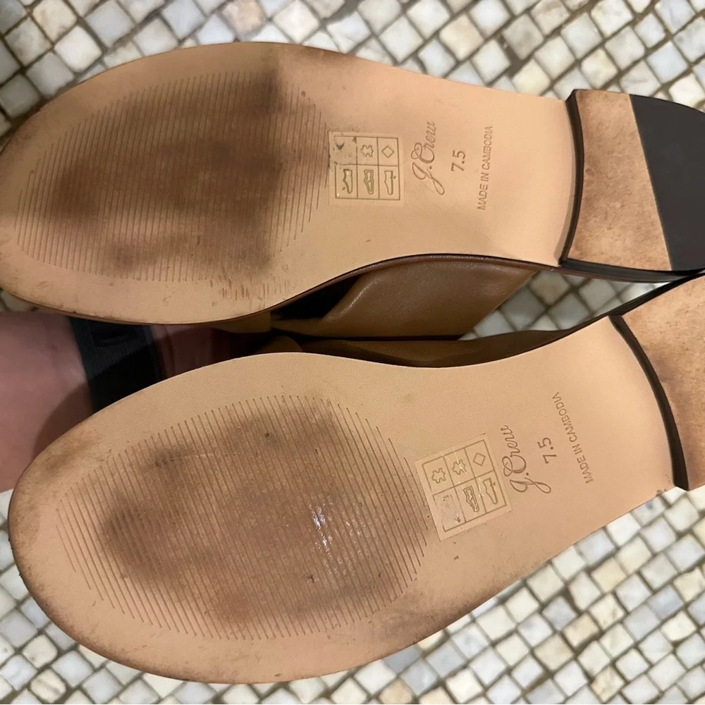 J. Crew Menorca Padded Cross-Strap Leather Sandal - Picture 4 of 4